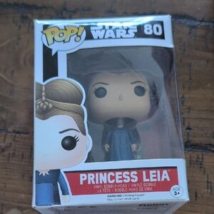 Funko Pop! Princess Leia Action Figure - Blue and Brown